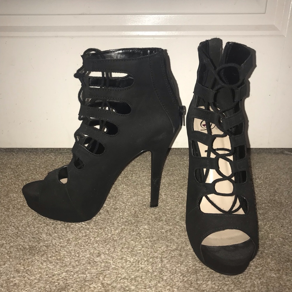 High heel shoes.